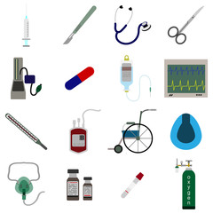 set icon of Medical equipment vector illustration