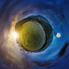 little planet spherical panorama time change