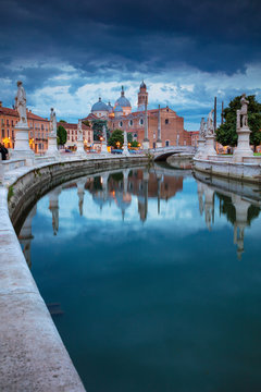 Padua. Cityscape image of Padua, Italy with Prato della Valle square during sunset.