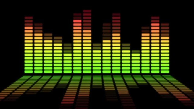 Moving bars of colorful audio equalizer 