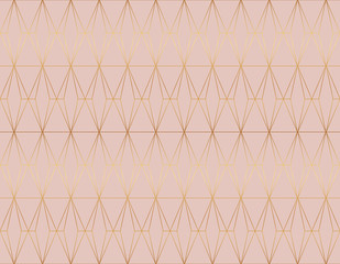 Fototapeta premium Elegant golden lines geometric seamless pattern. Art deco design.