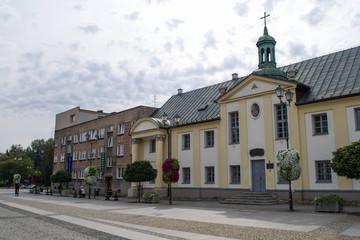 Fototapeta na wymiar Kosciuszko Market Square in the city center of Bialystok, Poland