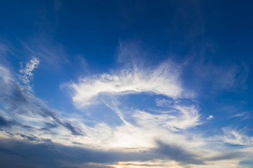 Obraz premium blue sky with white cloud.