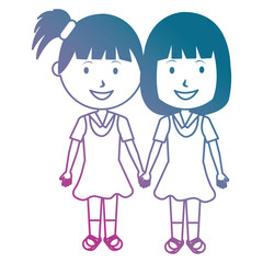 students girls couple characters