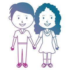 students couple avatars characters