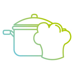 kitchen pot with chef hat