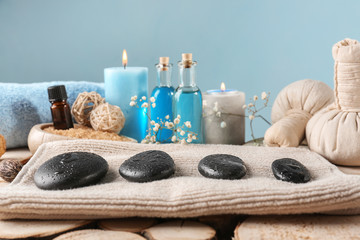 Beautiful spa composition on table
