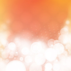 Cover Design Template with Abstract, Blurred, Colorful Background - Orange and Bright White