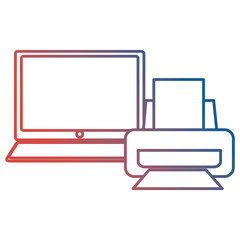 laptop computer with printer