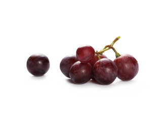 Cardinal grapes isolated on white background
