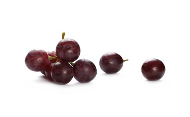 Cardinal grapes isolated on white background
