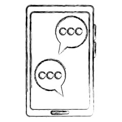 smartphone device with speech bubbles