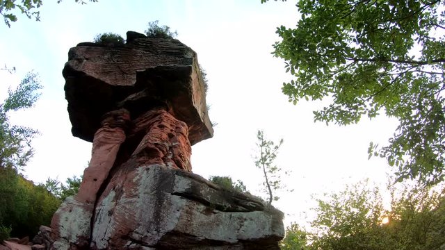 Buntsandsteinfelsen, Teufelstisch (Hinterweidenthal), Pilzfelsen