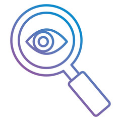 magnifying glass and eye