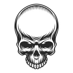 Retro vintage skull