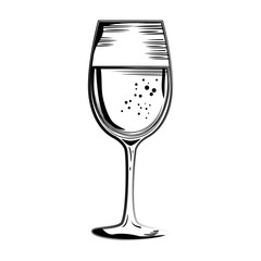 wine cups silhouettes icon