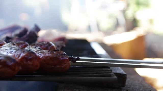 Close up of a brazillian barbecue.