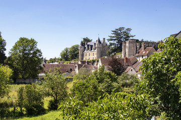 Fototapeta na wymiar Montrésor. Le château. Indre-et-Loire. Pays de Loire