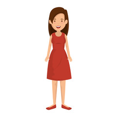 beautiful and young woman character