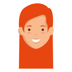 Fototapeta premium beautiful and young woman head character