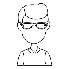 young man with glasses avatar character