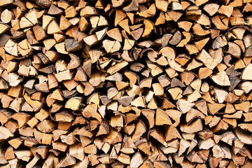 Pile of fiire wood, rural vintage background
