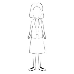 beautiful and young woman character