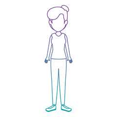 beautiful and young woman character vector illustration design