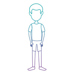 young man avatar character vector illustration design