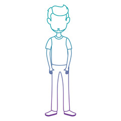 young man avatar character vector illustration design