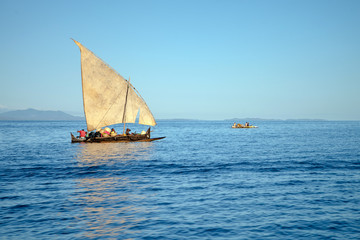 Naklejka premium łódż madagaskar