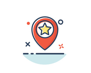 favorite place icon line filled design illustration,designed for web and app