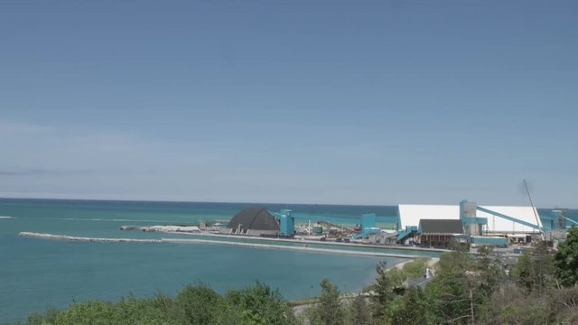 Industrial Buildings Overlooking Lake