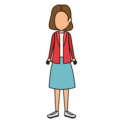 beautiful and young woman character vector illustration design