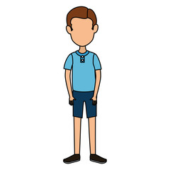 young man avatar character vector illustration design