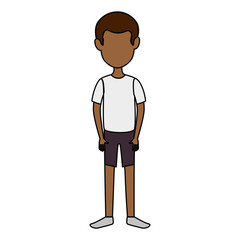 young african man avatar character vector illustration design