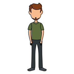 Fototapeta premium young man avatar character vector illustration design