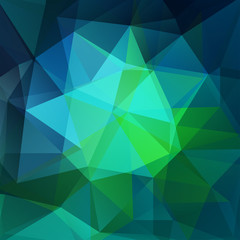 Fototapeta na wymiar Geometric pattern, polygon triangles vector background in green, blue, tones. Illustration pattern