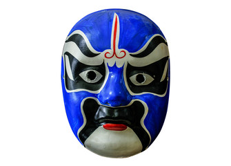 Fototapeta na wymiar Traditional Japanese mask on white background.