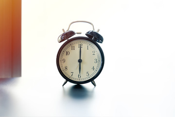 work life balance concept, alarm clock with copy space