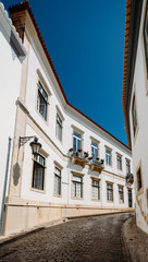 Narrow street in Faro, Algarve, Portugal