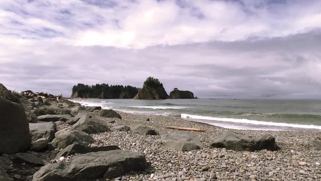 Time Lapse of Rialto Beach in Washington State