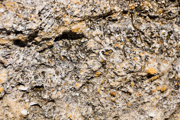 The surface of an old rock with cracks. Old rock texture (wild background)