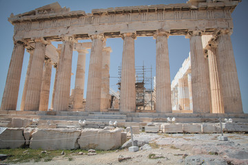 Obraz premium Athens Acropolis. Sightseeing Athens. An old historically important building.