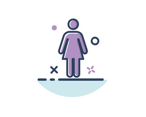 woman icon line filled design illustration,designed for web and app