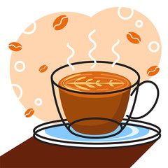 coffee vector with white background graphic for illustration