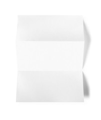 Blank folded White A4 paper sheet mockup template
