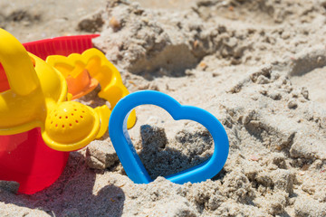 Beach sand sea toys for modeling sand summer sun rest