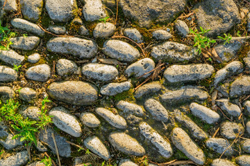 Stone tile floor outdoors