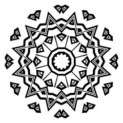 creative geometric ornament on color background. Seamless vector illustration. For interior design, wallpaper mandala